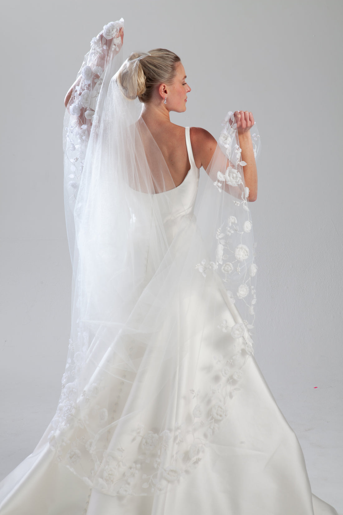 Climbing Camellia and Lily of the Valley Veil
